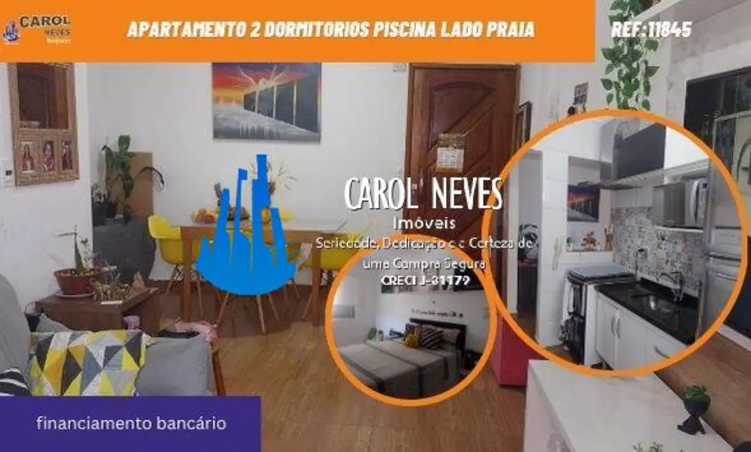 Foto 1 de Apartamento com 2 quartos à venda, 92m2 em Tupi, Praia Grande - SP