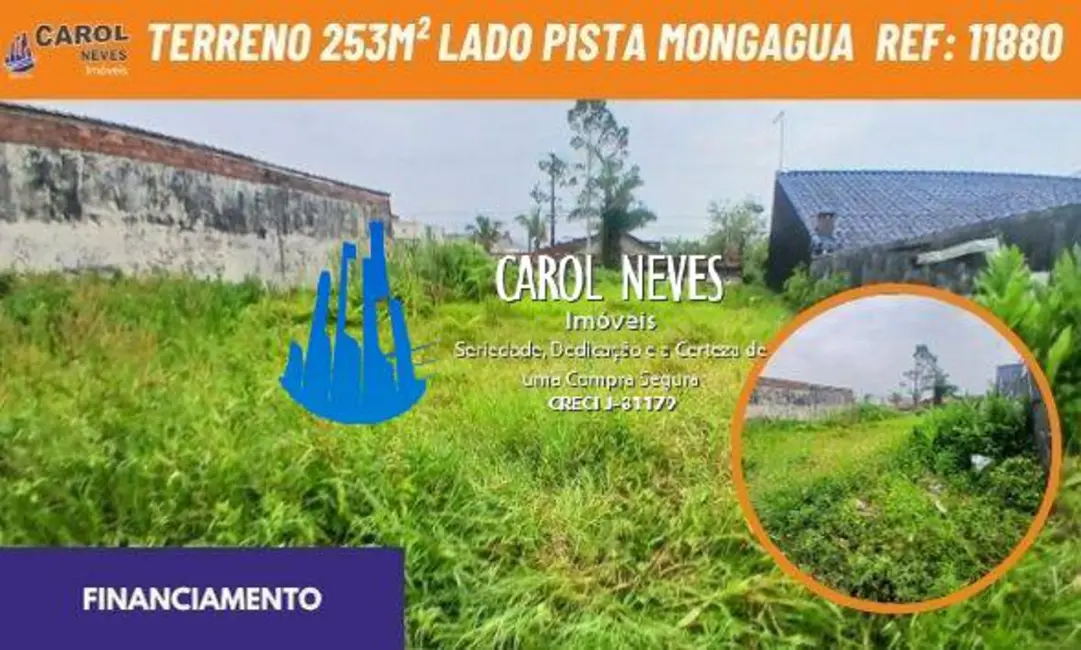Foto 1 de Terreno / Lote à venda, 253m2 em Mongagua - SP