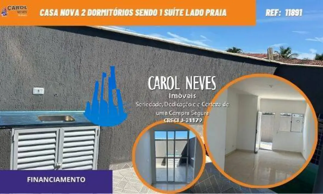 Casa de Condomínio com 2 quartos à venda, 85m2 em Itanhaem - SP - imagem 1 Foto 1 de Casa de Condomínio com 2 quartos à venda, 85m2 em Itanhaem - SP