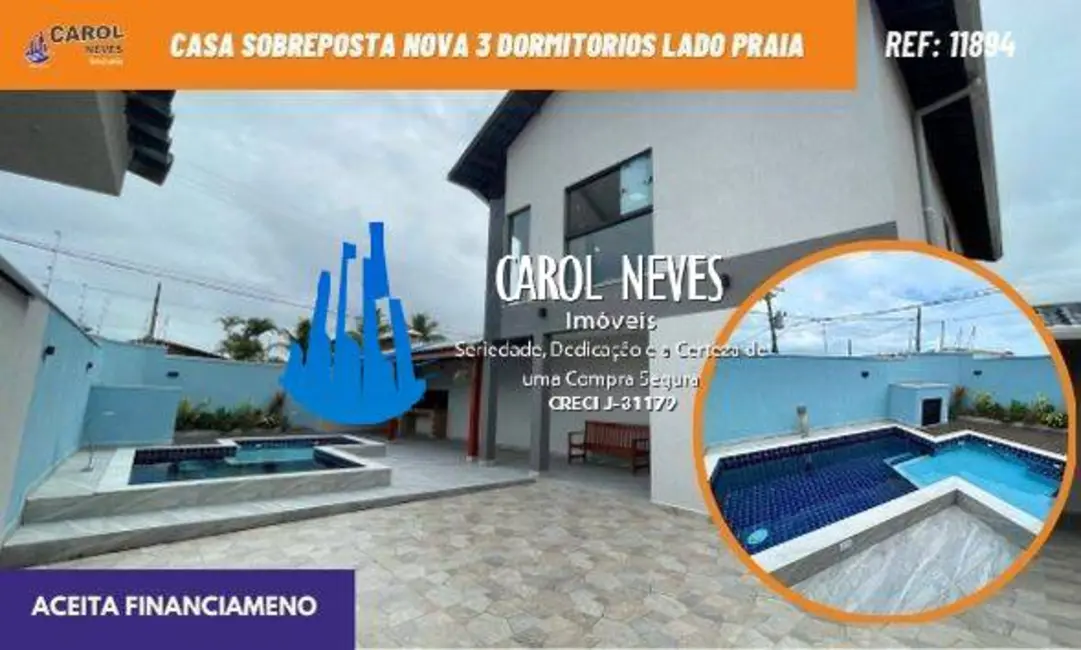 Foto 1 de Casa com 3 quartos à venda, 111m2 em Itanhaem - SP