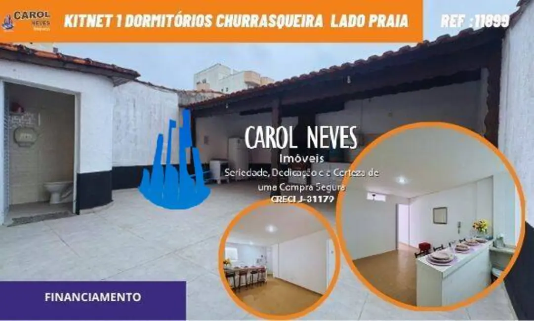 Foto 1 de Kitnet com 1 quarto à venda, 30m2 em Aviação, Praia Grande - SP