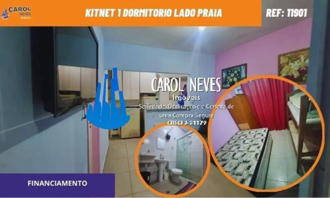 Kitnet com 1 quarto à venda, 32m2 em Mirim, Praia Grande - SP - imagem 1 Foto 1 de Kitnet com 1 quarto à venda, 32m2 em Mirim, Praia Grande - SP