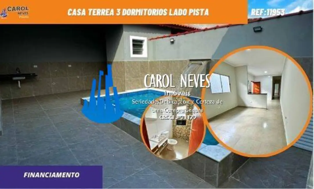 Foto 1 de Casa com 3 quartos à venda, 104m2 em Mongagua - SP