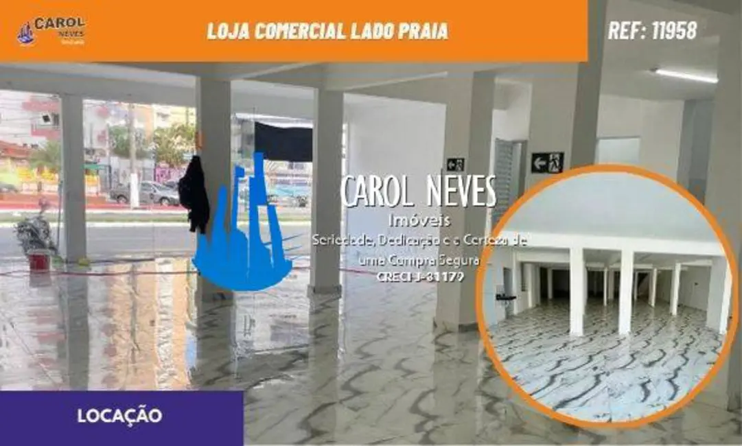 Foto 1 de Loja para alugar, 410m2 em Tupi, Praia Grande - SP