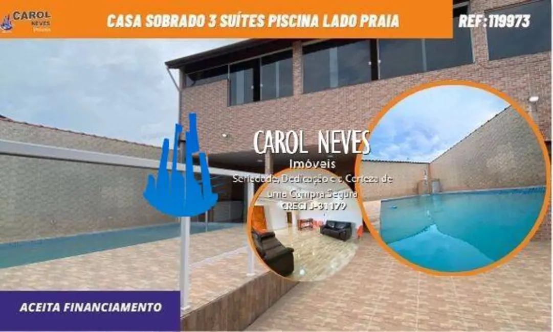 Foto 1 de Sobrado com 3 quartos à venda, 195m2 em Itanhaem - SP