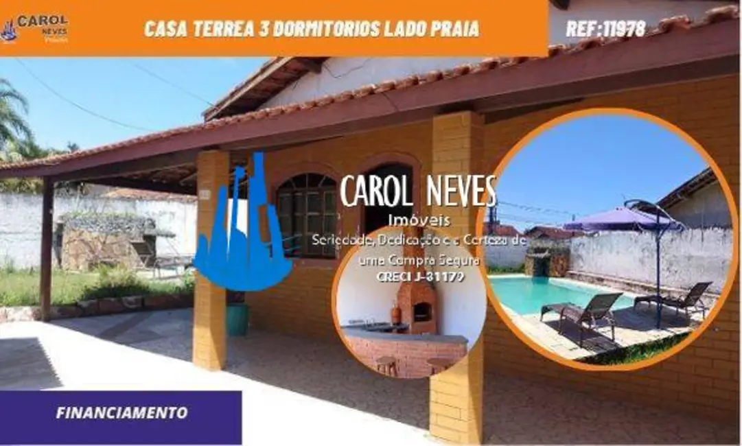 Foto 1 de Casa com 3 quartos à venda e para alugar, 200m2 em Itanhaem - SP