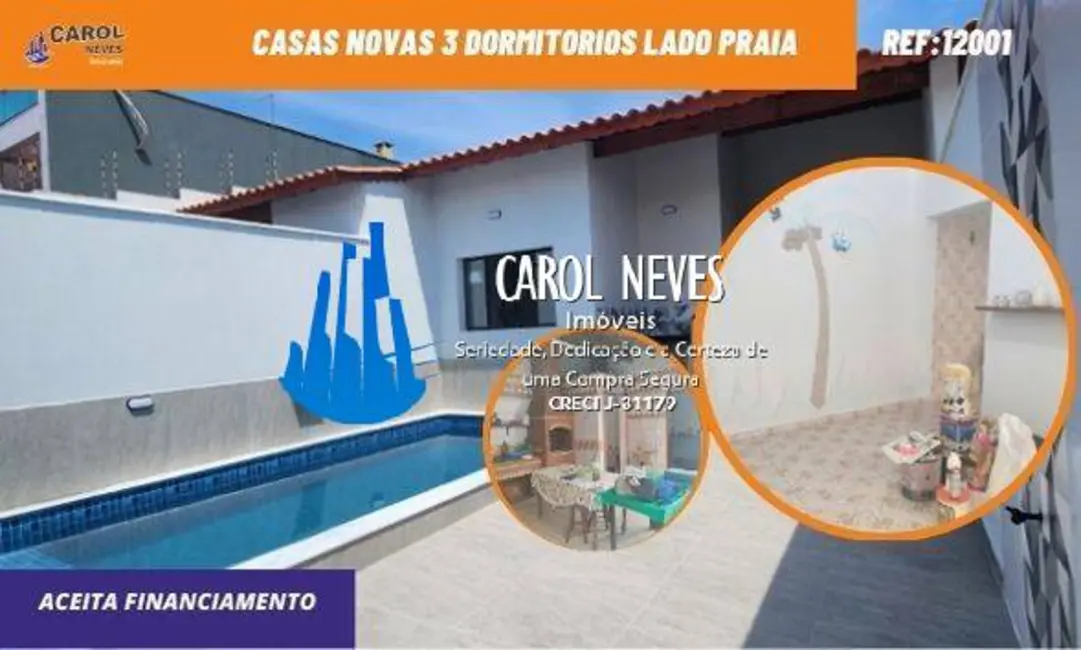 Foto 1 de Casa com 3 quartos à venda, 87m2 em Itanhaem - SP