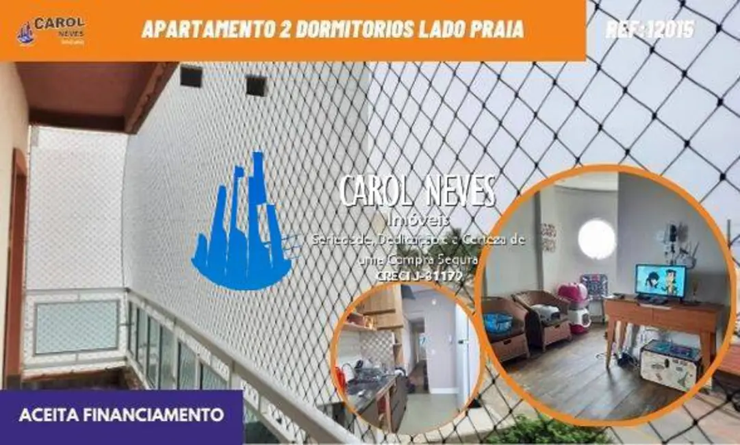 Foto 1 de Apartamento com 2 quartos à venda, 72m2 em Mongagua - SP