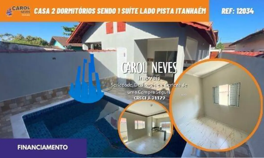 Foto 1 de Casa com 2 quartos à venda, 60m2 em Itanhaem - SP
