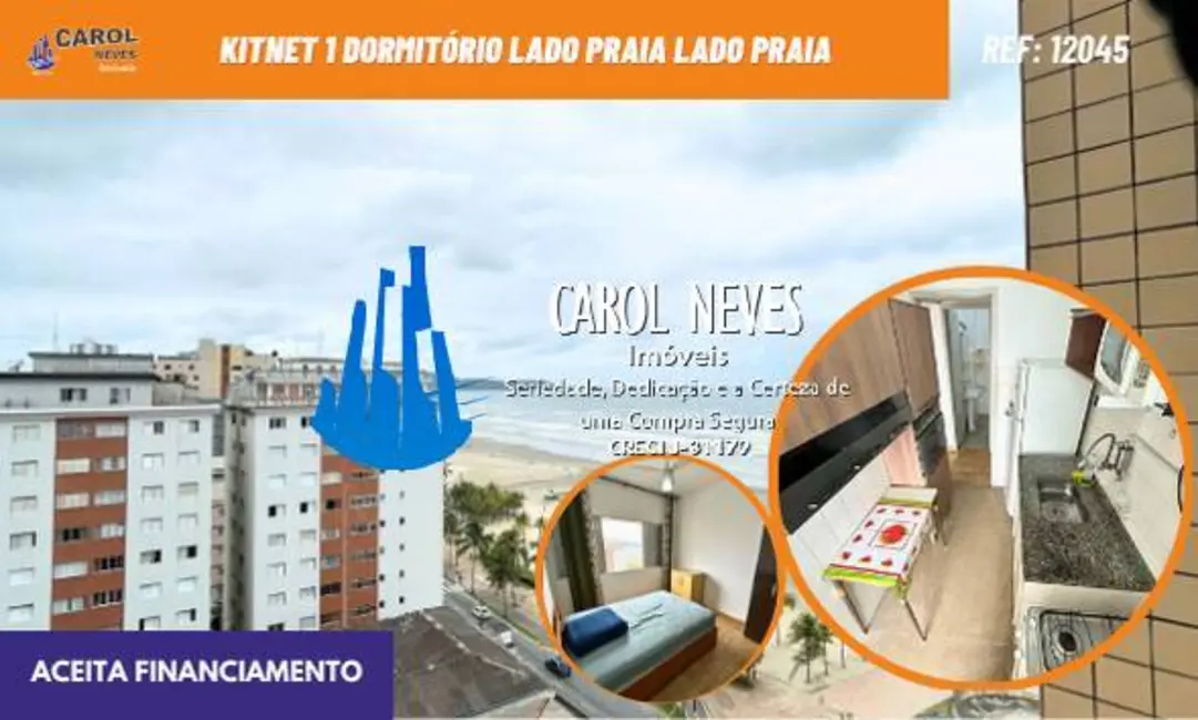 Foto 1 de Kitnet com 1 quarto à venda, 40m2 em Tupi, Praia Grande - SP