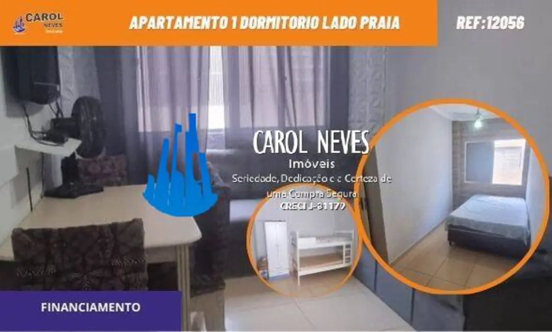 Apartamento com 1 quarto à venda, 62m2 em Guilhermina, Praia Grande - SP - imagem 1 Foto 1 de Apartamento com 1 quarto à venda, 62m2 em Guilhermina, Praia Grande - SP