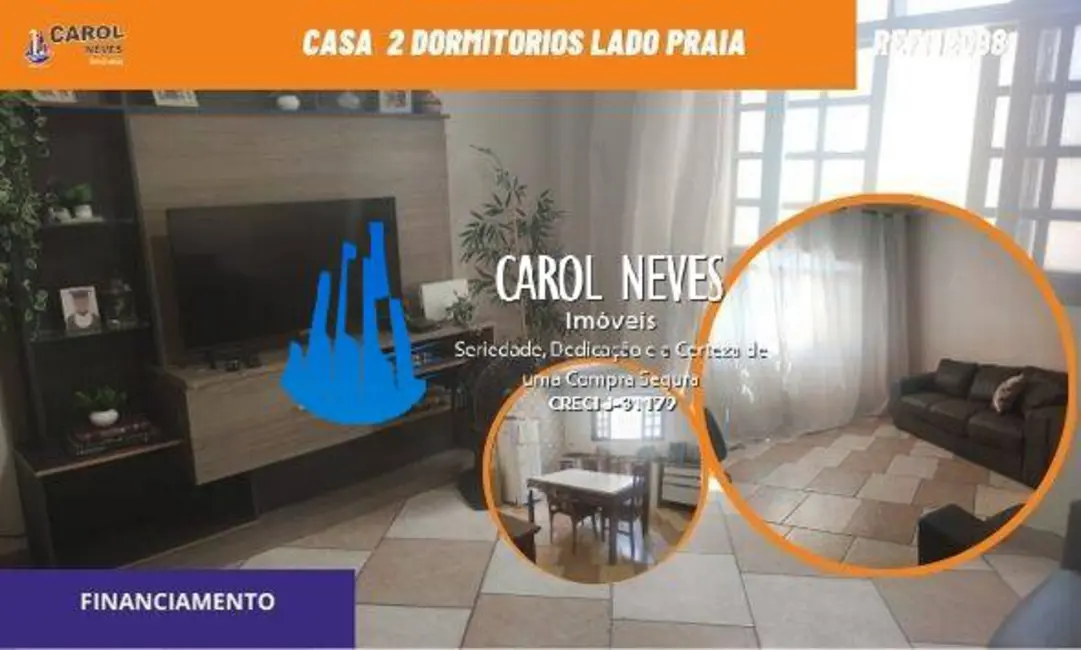 Foto 1 de Casa com 2 quartos à venda em Mongagua - SP