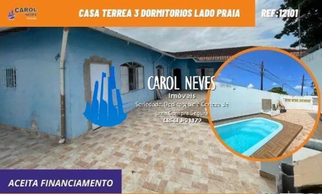 Foto 1 de Casa com 3 quartos à venda, 92m2 em Itanhaem - SP