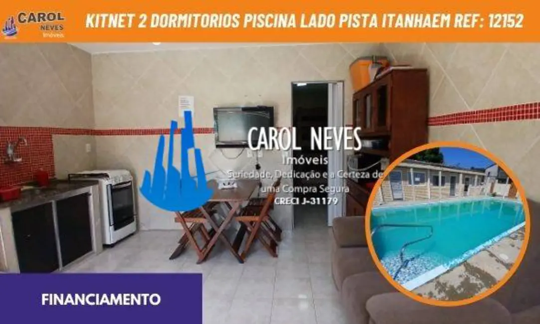 Foto 1 de Kitnet com 2 quartos à venda, 34m2 em Itanhaem - SP