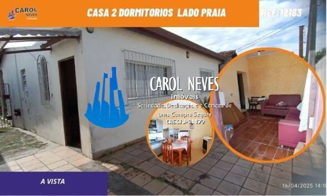 Foto 1 de Casa com 2 quartos à venda, 136m2 em Centro, Peruibe - SP