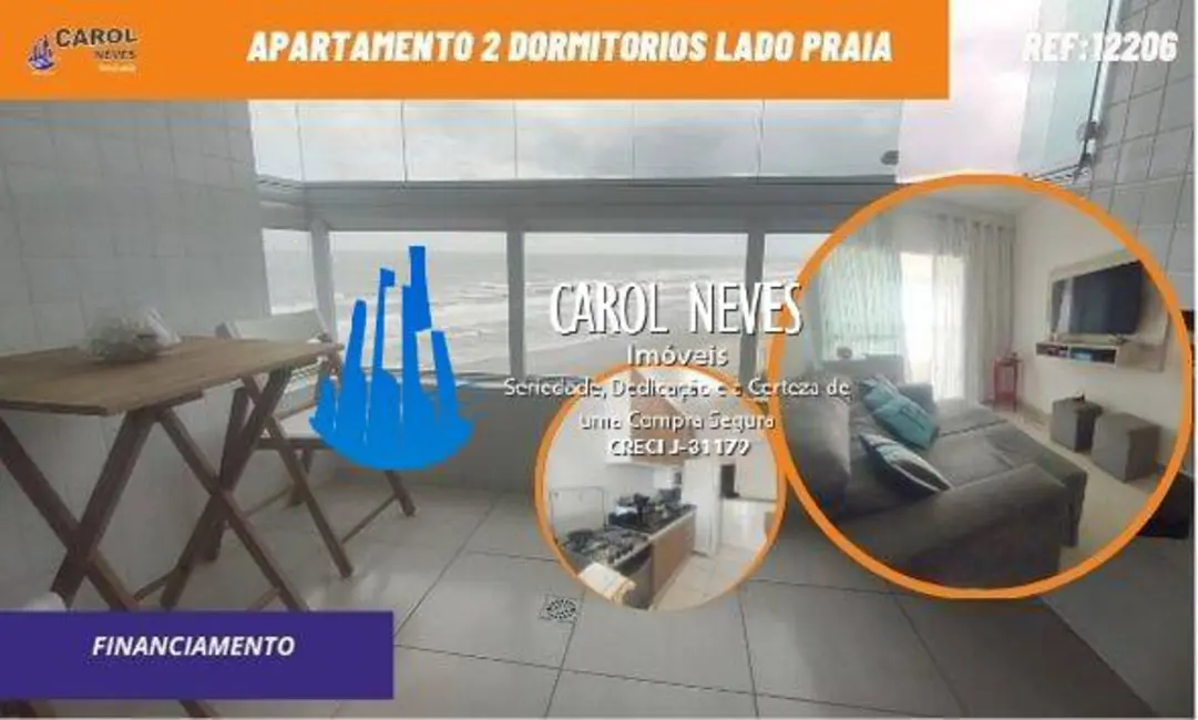 Foto 1 de Apartamento com 2 quartos à venda, 70m2 em Mongagua - SP