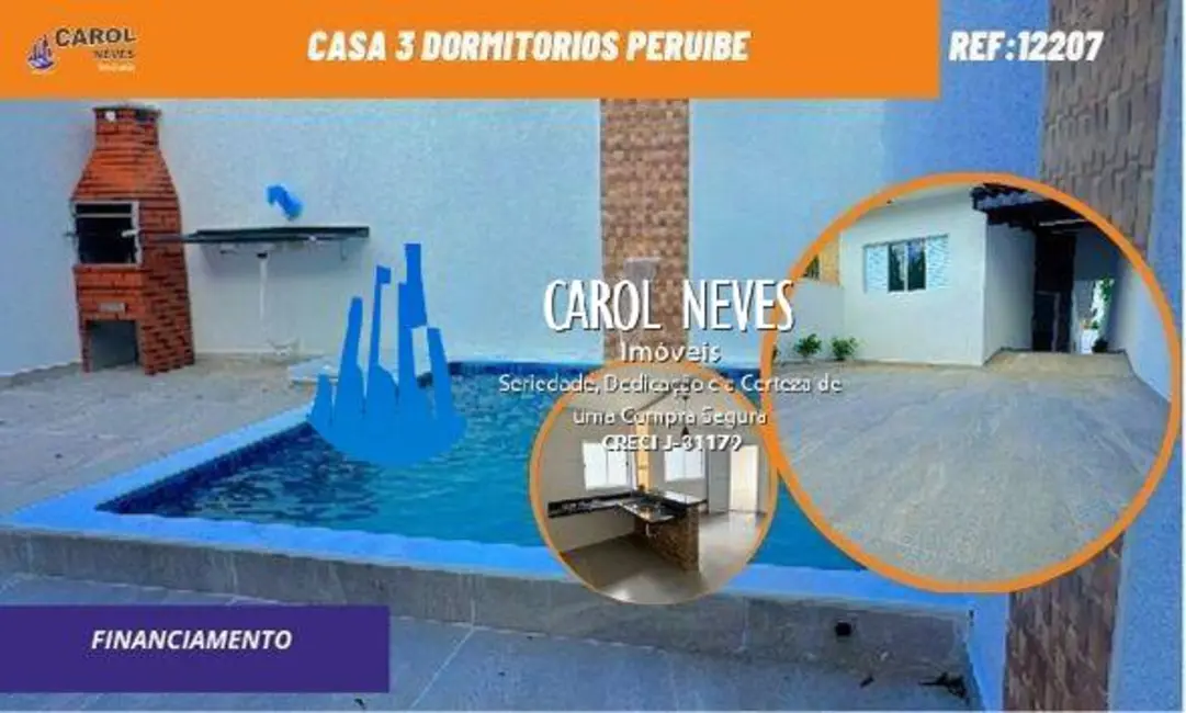 Foto 1 de Casa com 3 quartos à venda, 75m2 em Peruibe - SP