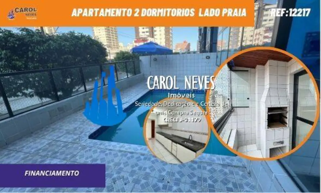 Foto 1 de Apartamento com 2 quartos à venda, 80m2 em Ocian, Praia Grande - SP
