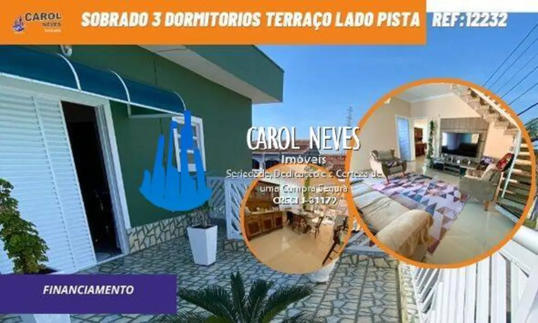 Foto 1 de Sobrado com 3 quartos à venda, 131m2 em Itanhaem - SP