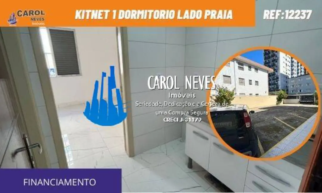 Foto 1 de Kitnet com 1 quarto à venda, 23m2 em Canto do Forte, Praia Grande - SP