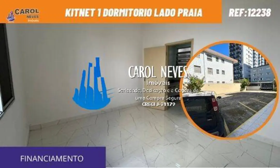 Foto 1 de Kitnet com 1 quarto à venda, 23m2 em Canto do Forte, Praia Grande - SP