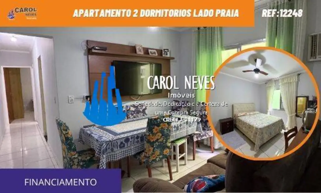Foto 1 de Apartamento com 2 quartos à venda, 55m2 em Guilhermina, Praia Grande - SP