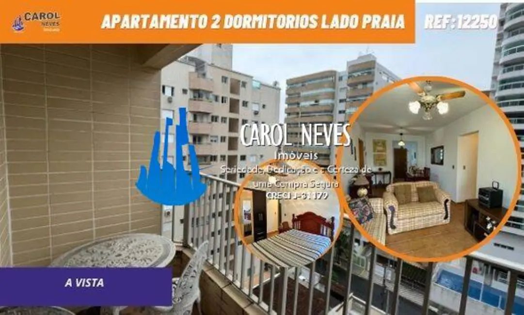 Foto 1 de Apartamento com 2 quartos à venda, 89m2 em Tupi, Praia Grande - SP