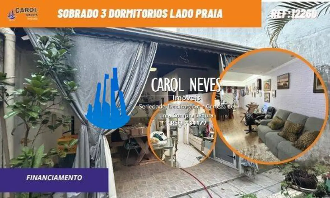 Sobrado com 3 quartos à venda, 160m2 em Canto do Forte, Praia Grande - SP - imagem 1 Foto 1 de Sobrado com 3 quartos à venda, 160m2 em Canto do Forte, Praia Grande - SP