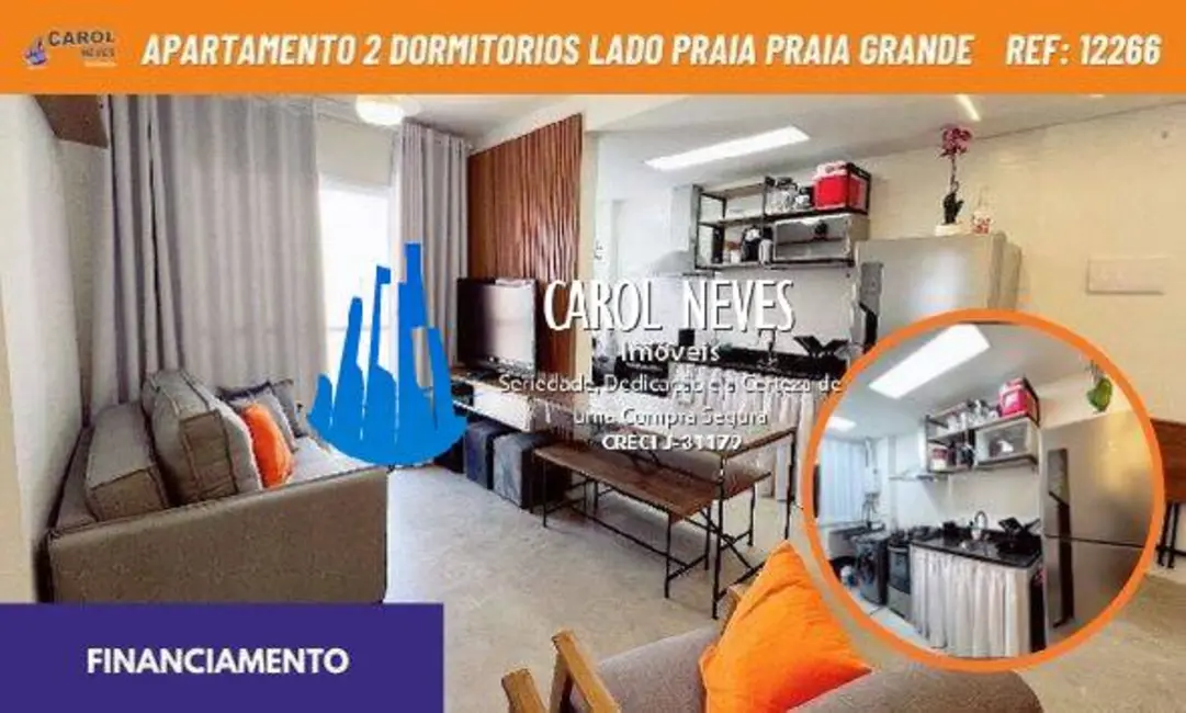 Foto 1 de Apartamento com 2 quartos à venda, 48m2 em Ocian, Praia Grande - SP