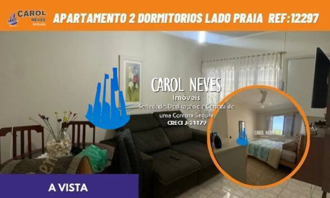 Foto 1 de Apartamento com 2 quartos à venda, 66m2 em Ocian, Praia Grande - SP