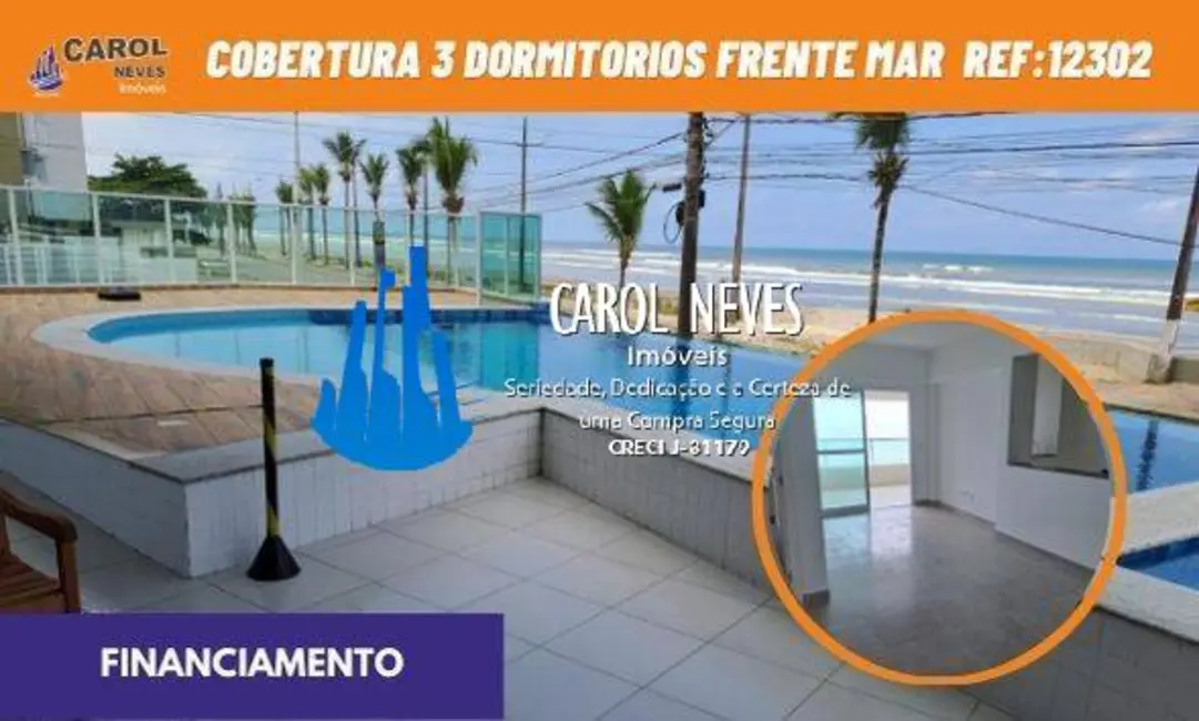 Apartamento com 3 quartos à venda e para alugar, 91m2 em Mongagua - SP - imagem 1 Foto 1 de Apartamento com 3 quartos à venda e para alugar, 91m2 em Mongagua - SP
