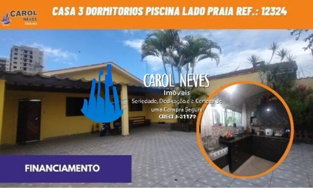 Foto 1 de Casa com 3 quartos à venda em Mongagua - SP