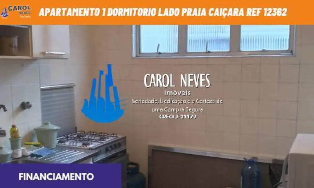 Foto 1 de Apartamento com 1 quarto à venda, 50m2 em Caiçara, Praia Grande - SP