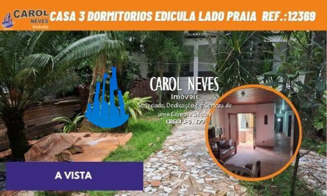 Foto 1 de Casa com 3 quartos à venda e para alugar, 200m2 em Mongagua - SP