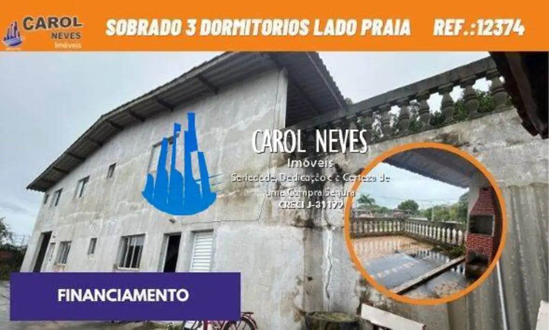 Sobrado com 3 quartos à venda, 160m2 em Itanhaem - SP - imagem 1 Foto 1 de Sobrado com 3 quartos à venda, 160m2 em Itanhaem - SP