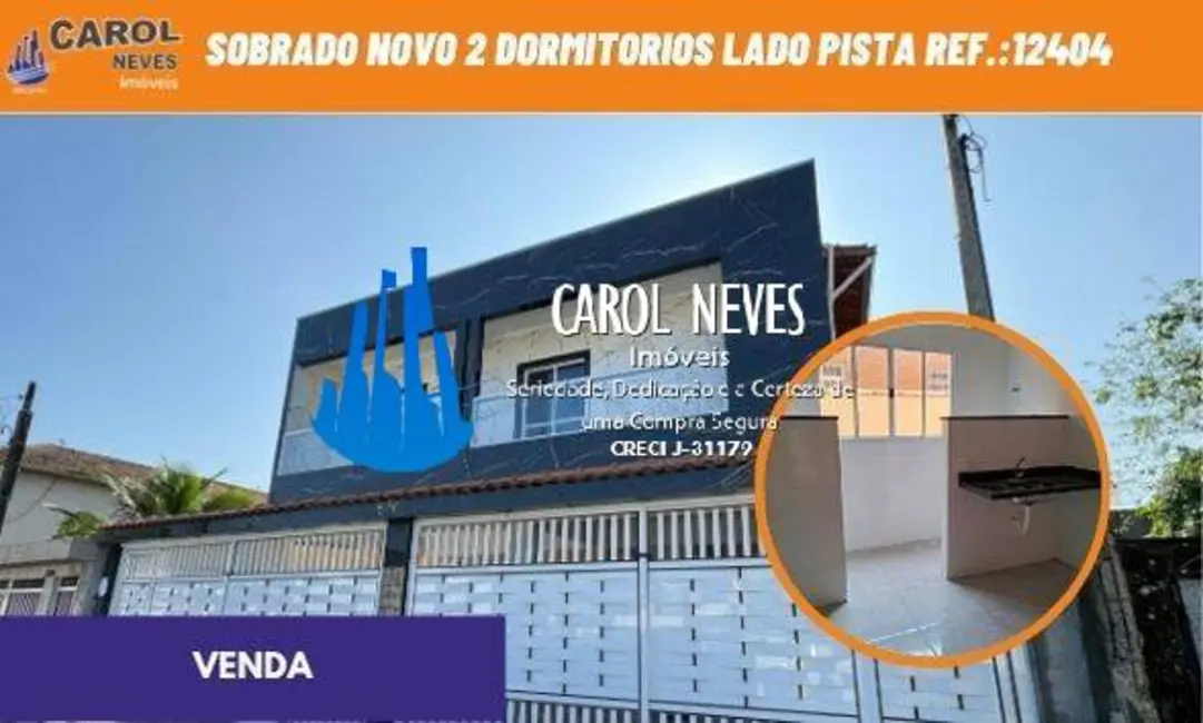 Sobrado com 2 quartos à venda, 50m2 em Praia Grande - SP - imagem 1 Foto 1 de Sobrado com 2 quartos à venda, 50m2 em Praia Grande - SP