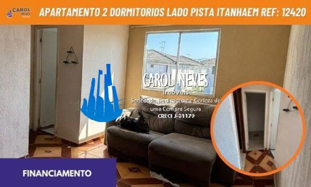 Apartamento com 2 quartos à venda, 56m2 em Itanhaem - SP - imagem 1 Foto 1 de Apartamento com 2 quartos à venda, 56m2 em Itanhaem - SP