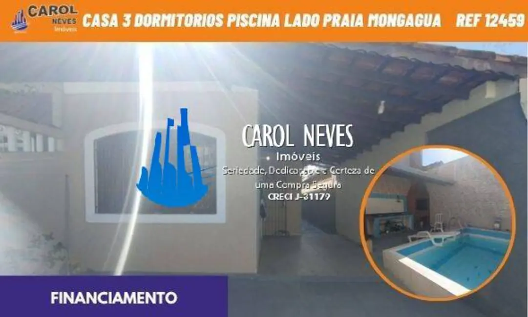Foto 1 de Casa com 3 quartos à venda, 119m2 em Mongagua - SP