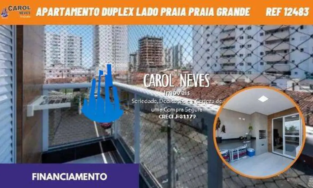 Foto 1 de Apartamento com 3 quartos à venda, 124m2 em Aviação, Praia Grande - SP