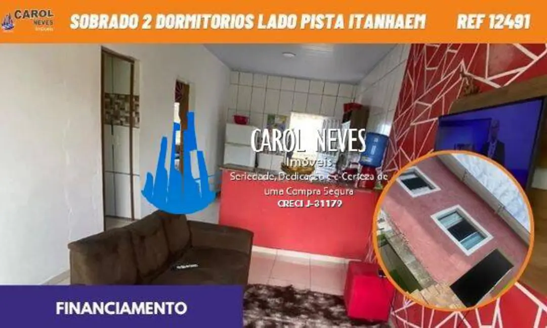 Foto 1 de Sobrado com 2 quartos à venda, 36m2 em Itanhaem - SP