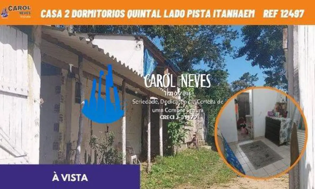 Foto 1 de Casa com 2 quartos à venda, 500m2 em Itanhaem - SP