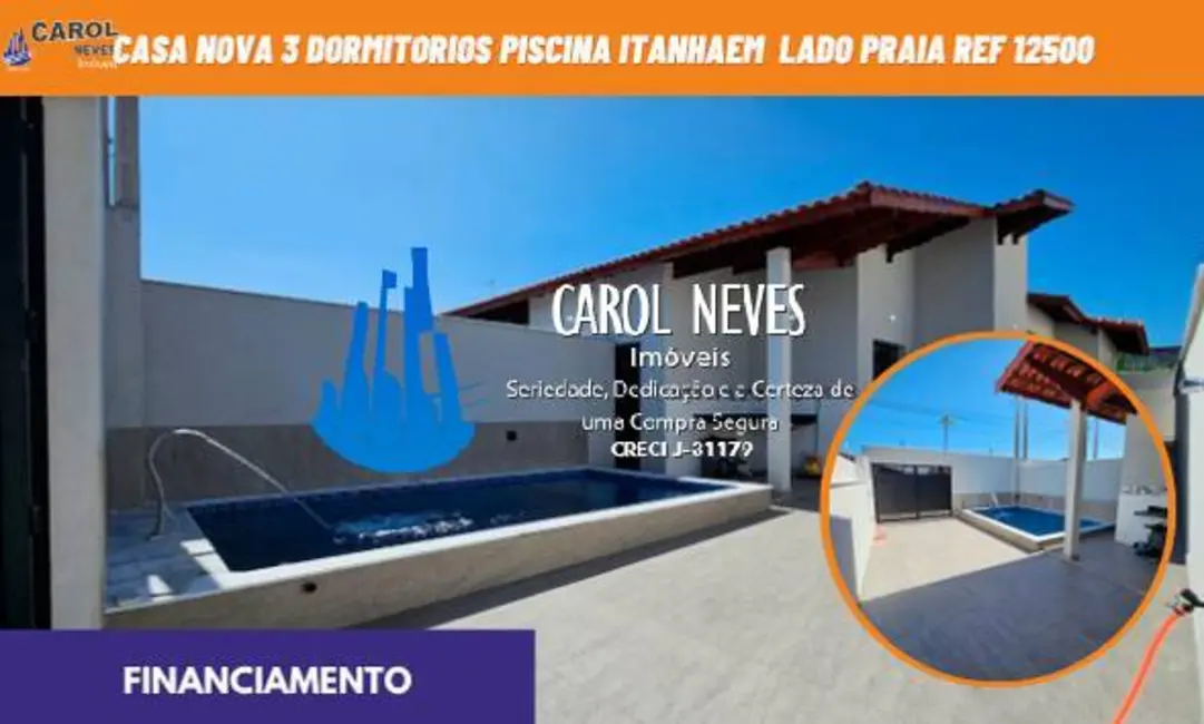 Foto 1 de Casa com 3 quartos à venda, 75m2 em Itanhaem - SP