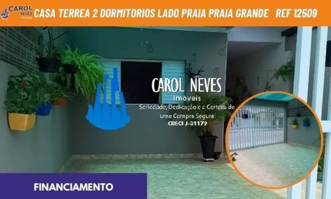 Foto 1 de Casa com 2 quartos à venda, 64m2 em Maracanã, Praia Grande - SP