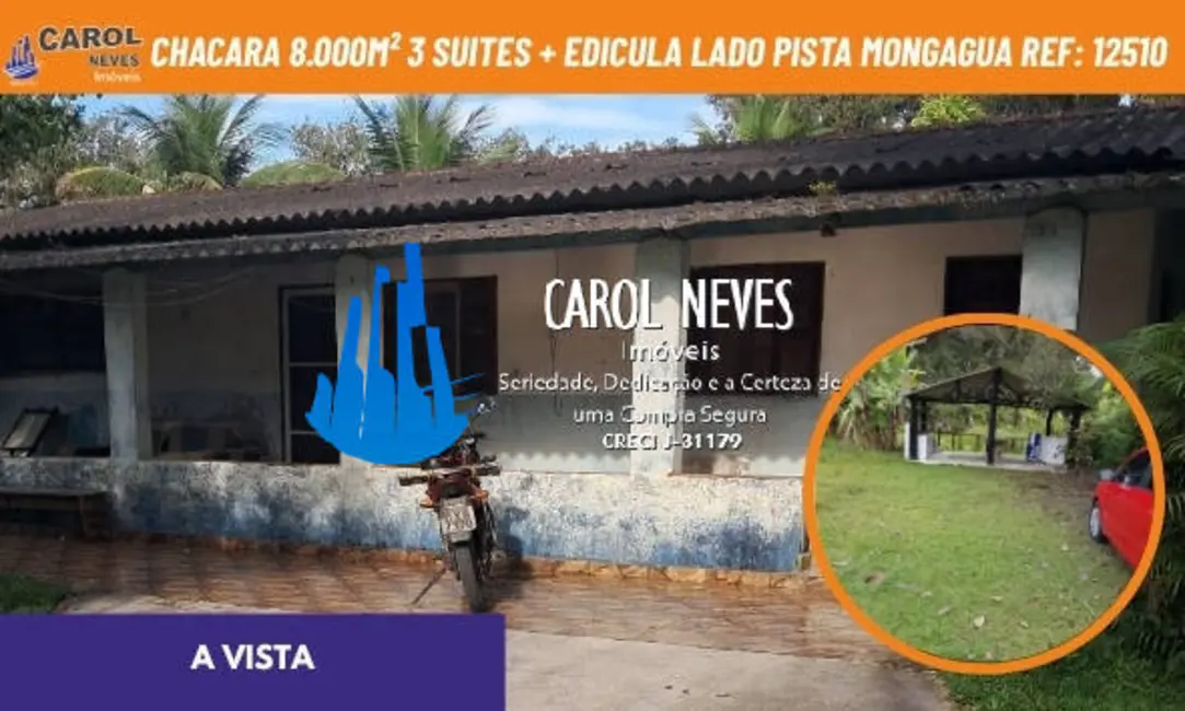 Foto 1 de Chácara com 4 quartos à venda, 8000m2 em Mongagua - SP