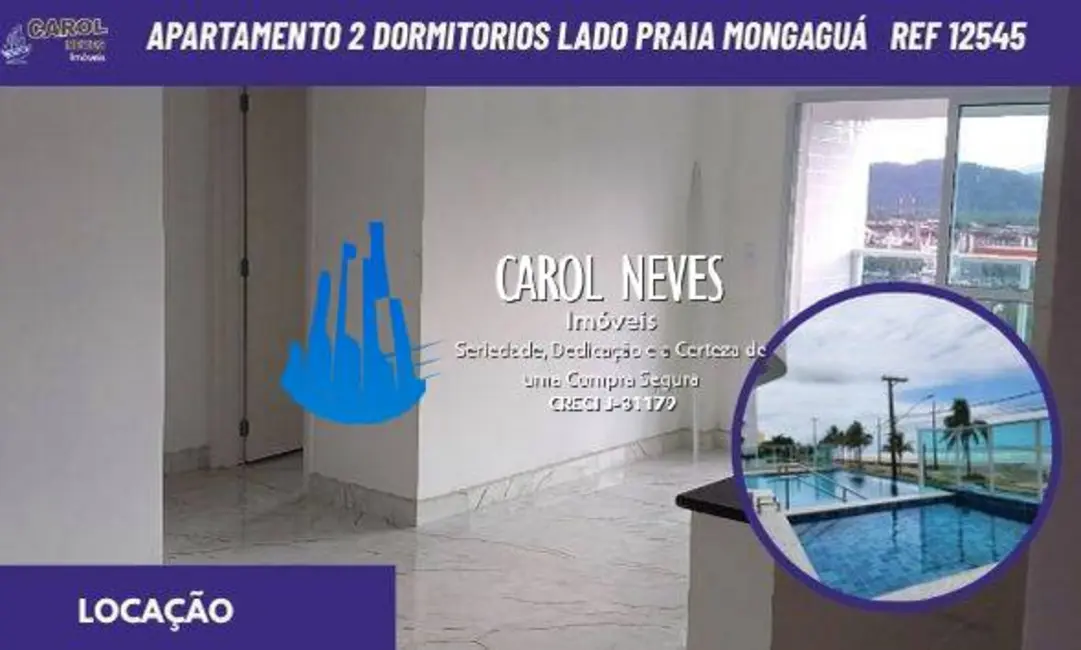Apartamento com 2 quartos para alugar, 73m2 em Mongagua - SP - imagem 1 Foto 1 de Apartamento com 2 quartos para alugar, 73m2 em Mongagua - SP