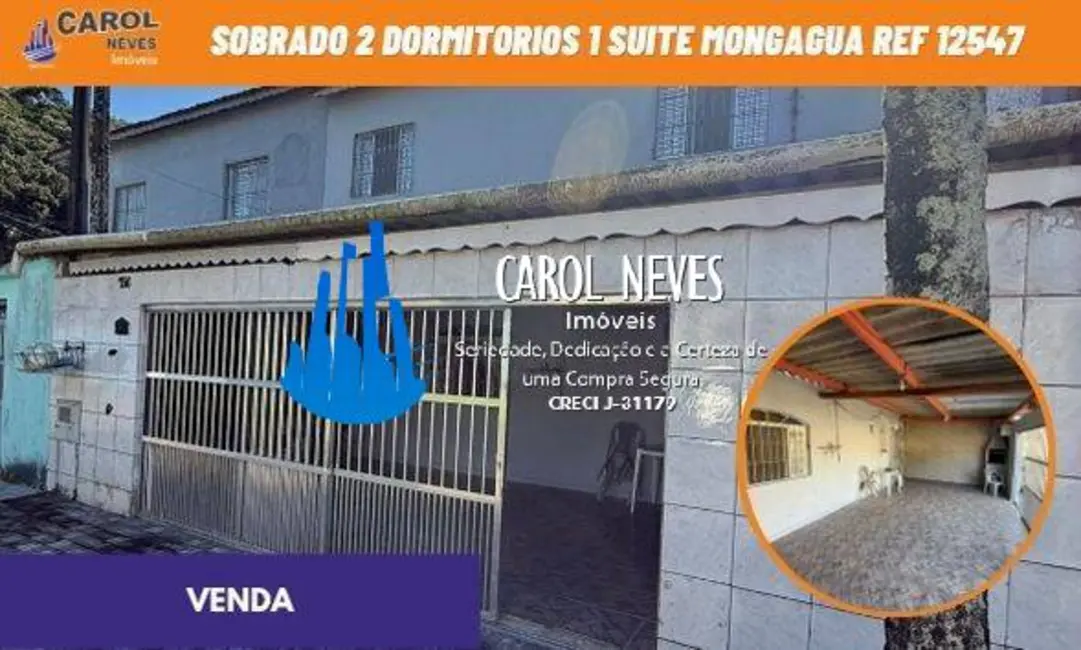 Foto 1 de Sobrado com 2 quartos à venda em Mongagua - SP