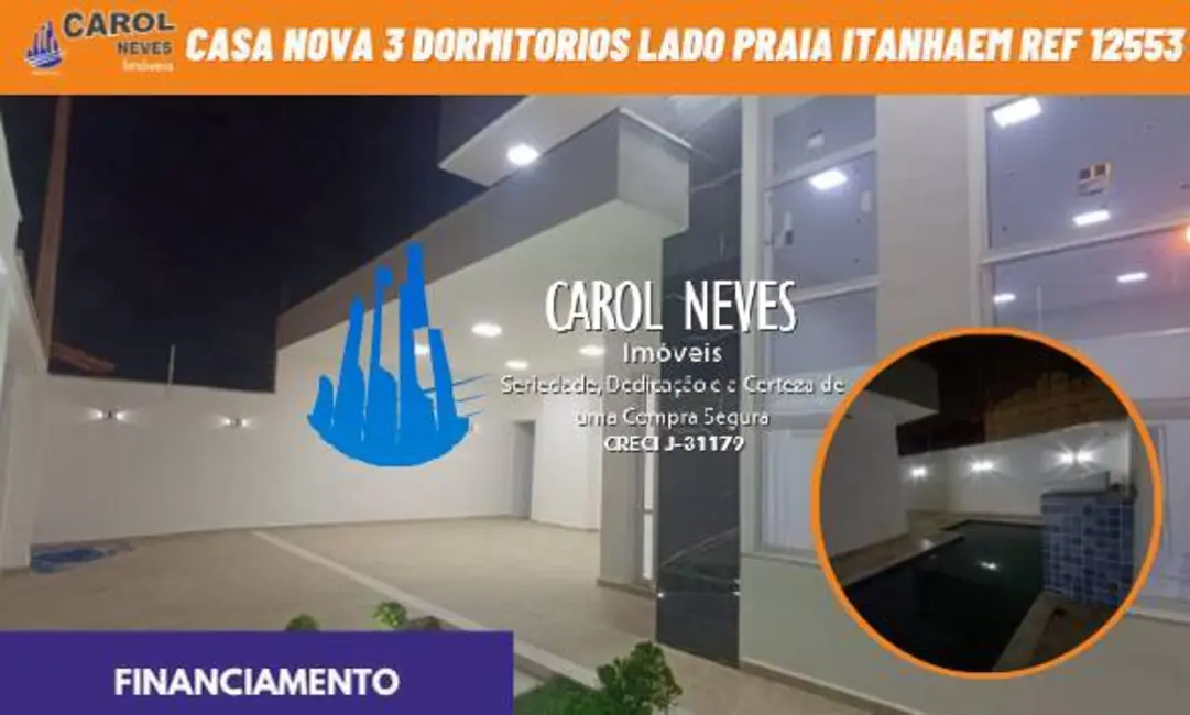 Foto 1 de Casa com 3 quartos à venda, 140m2 em Itanhaem - SP
