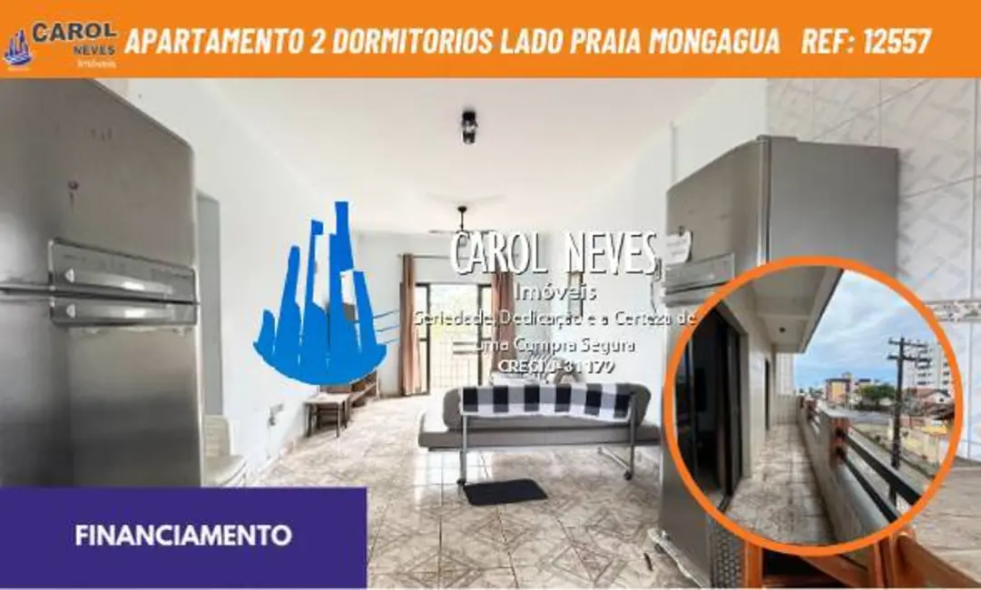 Foto 1 de Apartamento com 2 quartos à venda, 65m2 em Mongagua - SP