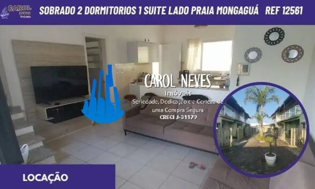 Foto 1 de Sobrado com 2 quartos para alugar em Mongagua - SP