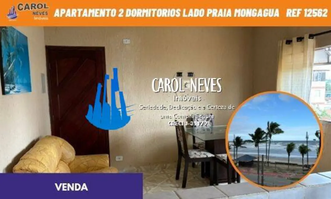 Foto 1 de Apartamento com 2 quartos à venda, 66m2 em Mongagua - SP